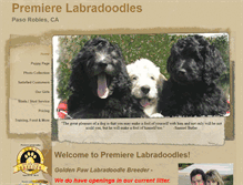 Tablet Screenshot of premierelabradoodles.com